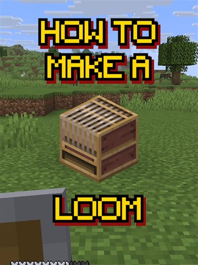 Learn how to craft a Loom in Minecraft. You use it to apply patterns and designs to banners. You will need (check out our videos if you haven’t crafted them yet): - a sword to get string from spiders You will learn: - How to craft planks - How to craft a loom Like, love, follow and subscribe for more quick Minecraft tips and beginner guides. #minecraft #minecrafttutorial #beginners #gaming #tutorial