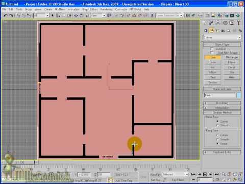 3DS Max - Pt 1 - Extruding a Floor Plan