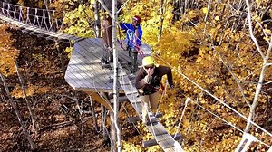 Making summer plans? Put Northwoods Adventure Tours on the list! With the largest zip line canopy tour in Wisconsin this trip is one of a kind. Book now and enjoy nine lines of zip lining PLUS four other exciting tours! | Northwoods Zip Line Canopy Tours