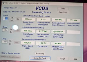 VCDS: Phase Position not reading correctly?