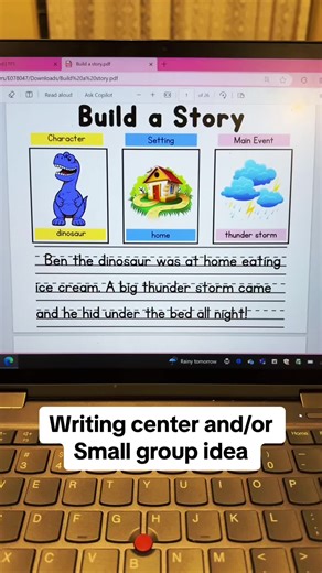 Writing center or small group activity! Or both! Pick a character, setting, and main event card and write a short story!! I cant wait to see the creative stories my kinders come up with! #writing #learntowrite #writingcenter #smallgroupinstruction #phonics #sor #reading #learntoread #homeschool #teachingontiktok #teachergram #phonicsforkids #tpt #tptseller #learningisfun #learningresources #teachers #kindergarten #kindergartenteacher #kindertips #teachersontiktok #teacherideas #homeschoolmom #mo