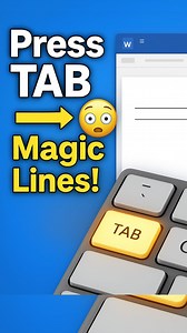 Make Lines Instantly in MS Word Just by Pressing TAB! 😲 #WordShortcut #MSWordTips #KeyboardShortcuts #ProductivityTools #WordHacks #OfficeTricks #TimeSavingTips #TechTutorial #WorkSmart #WordMagic #OfficeHacks Did you know you can create straight lines in MS Word just by pressing the TAB key? No shapes, no mouse-just one simple shortcut that makes your documents cleaner and faster to format. Use it to design professional resumes, forms, and notes in seconds. ✅ Perfect for students, teachers, an