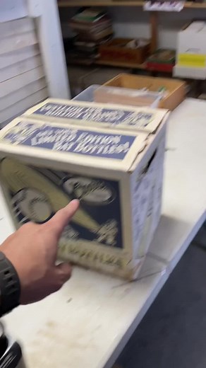 DUG UP A HIDDEN TREASURE! Unopened 1996 Coors Light bat bottles! 🍻 Dusting off the nostalgia and contemplating whether to pop these bad boys open and throw a party or leave ‘em as a relic. What would you do? I know what Rob from @burbankcards would do… #baseball #baseballcards #vintagebaseball #coorslight #sportscards #sportscardcollector #sportscardcollection #thehobby #fyp #blowthisup