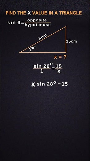 Finding the missing side by using Sin #maths #trigonometry #shorts
