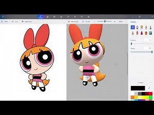 Paint 3D | Blossom from Powerpuff Girls