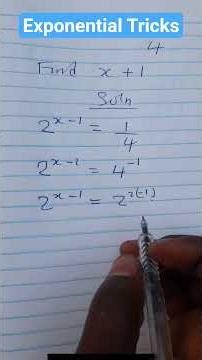 simple simplification of exponential equation #maths #exponentialequation #education