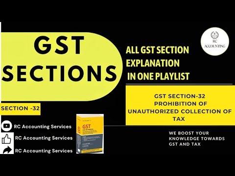 GST SECTION 32 PROHIBITION OF UNAUTHORIZED COLLECTION OF TAX