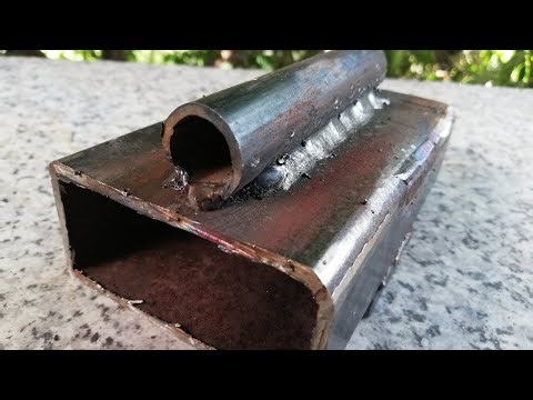Easy method of welding pipe to square tube