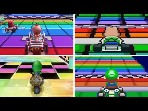 Evolution of - Rainbow Road in Mario Kart Games