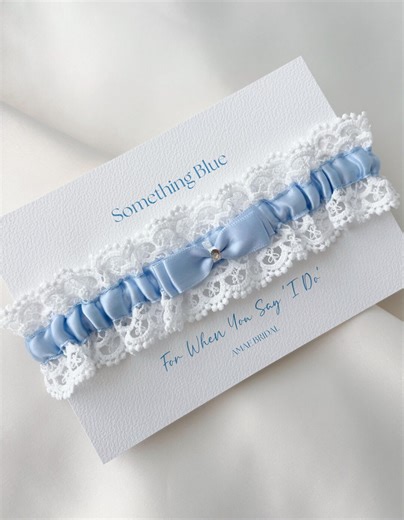 Something Blue Garter Something Blue Gift for the Bride Garter Wedding Day Gift Bridal Lingerie Blue Garter Bride Gift Lace Garter Keepsake - Etsy