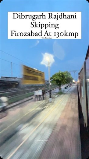 The Flow Vlogs on Instagram: "Dibrugarh Rajdhani Express Crossing Firozabad at Flat 130kmp #firozabad #rajdhani #highspeedtrain #theflowvlogs #railsupremacy"