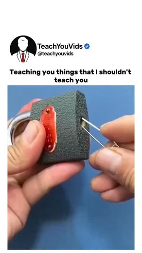 Teach You Vids on Instagram: "Getting stuck with a locked padlock is frustrating — but forcing it is never the smart move. Most modern padlocks are designed with anti-tamper mechanisms that make “quick hacks” unreliable and risky. If you’ve lost the key or forgotten the combination, the safest solution is contacting the manufacturer or a licensed locksmith. Many brands can help recover combinations with proof of ownership. Sometimes, replacing the lock is faster and safer than trying shortcuts.