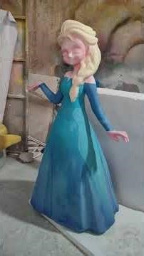 Disney Elsa doll styrofoam carving 3D model
