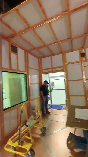 building a copper lined faraday cage for an MRI machine in a hospital.