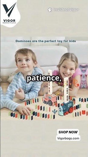 Domino Train Stacking Toy 🚂 | Automatic Domino Rally for Kids