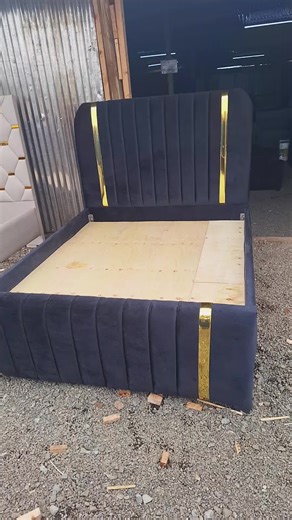 Black and gold five by six bed is readily available 🔥 #interiordesign #kenyantiktok🇰🇪kenyainbahrin🇧🇭 #fyp