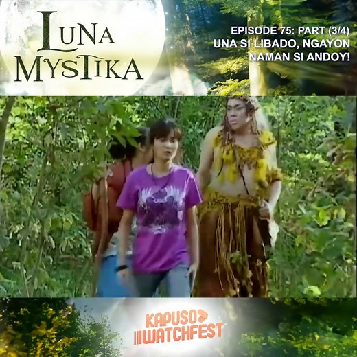 Luna Mystika Episode 75 (Part 3 of 4).mp4 Sa Baryo Mausok naniniwala ang mga tao sa mga Engkanto. Dito nakatira ang Pamilya Sagrado—sina Joaquin, Benita, Alice at Diana. Ang kagandahan nina Alice at Diana ay walang katulad, at ang mga kalalakihan ay talaga namang mabilis mabighani ng mga dalaga. Tuluyang nagalit si Alice sa kanyang kapatid ng ang kasintahan nitong si Dominic ay umibig kay Diana. Habang si Diana naman ay may pagtingin lamang para kay Simon, isang misteryosong lalaking pinaghihina