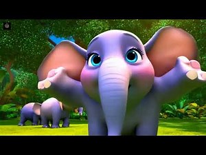 One Big Elephant 🐘 | Fun Learning Rhyme for Kids | Jungle Animal Song & Nursery Rhymes