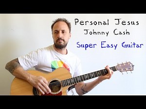EASY GUITAR LESSON | Personal Jesus | Johnny Cash | DEPECHE MODE | SUPER EASY GUITAR