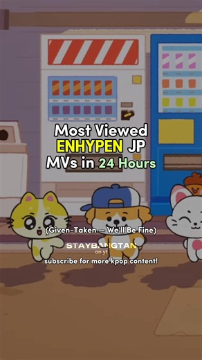 Most viewed Enhypen jp MVs in 24 hours #staybangtan #enhypen