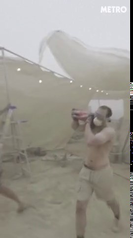 Strong winds and blowing dust hit Black Rock Desert during Burning Man festival