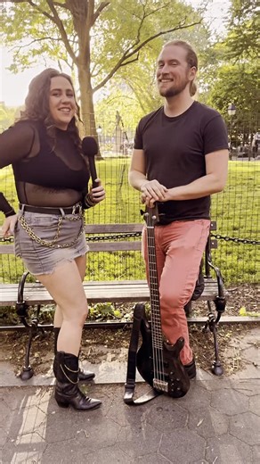 Daniel Martin on Instagram: "Interview vibes • • • #singersongwriter #streetinterview #bass #guitar #rock #nyc"