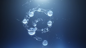 Rotating water essence molecule