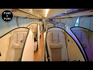 Riding on Japan’s Most Expensive SLEEP-POD Overnight Bus | Nagoya to Tokyo | 8 Hours