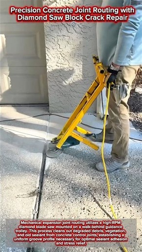 Precision Concrete Joint Routing with Diamond Saw ⚙️ Block Crack Repair