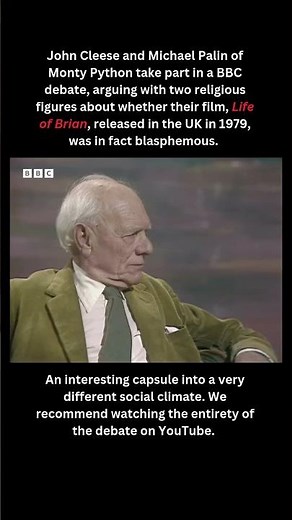 Televised Monty Python Debate (1979) featuring John Cleese, about 'Life of Brian' #moviepodcast