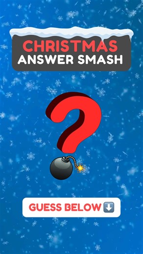 bomboozle on Instagram: "🎄 Can you crack this Christmas Answer Smash? Two clues → one festive answer… but can YOU guess it? 👀 Drop your answer in the comments 👇 Tag a friend who loves puzzles 🎅✨ #ChristmasQuiz #AnswerSmash #PuzzleReel #BrainTeaser #FestiveFun #bomboozle"