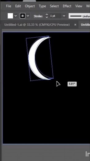 How to create a Moon in an illustrator | moon Logo | logo design | illustrator #snowmoon #yellowmoon