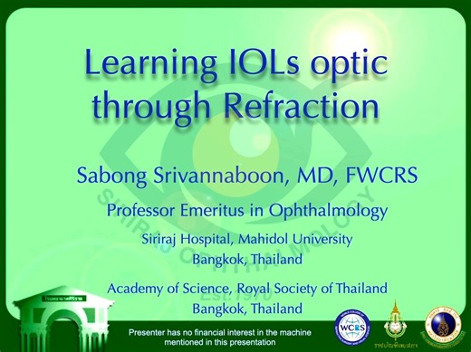 35 reactions · 17 shares | This is one of a very important lecture to learn about refraction and IOL optics. Defocus curve is explained. It is a must-see for residents and fellows. | Sabong's Lecture | Facebook