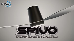 Experience cutting-edge comfort and convenience with Mava SPIVO 56" Smart Ceiling Fan, with seamless design that will fit it most interior design style and elevate your space. Blades designed to provide powerful wind with wide coverage! 🔹 Inverter Brushless DC Motor - Enjoy energy-efficient and ultra-quiet operation. 🔹 Mava WiFi Smart Control - Take control of your fan anytime, anywhere with ease! 🔹 Dimmable LED Light - Set the perfect ambiance with adjustable brightness. 🔹 Natural Wind Mode