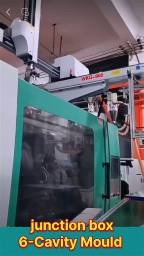 Junction Box Mould 😍 6-Cavity with take out robot arm Screw assembly #junctionbox #inectionmoulding #injectionmoldingmachine | HassanPlas