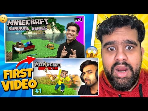 GAMERS PLAYING MINECRAFT FOR FIRST TIME @TechnoGamerzOfficial @GamerFleet 😱