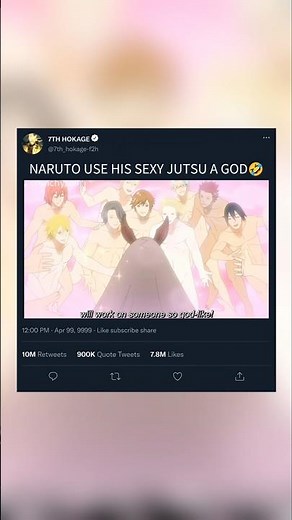 NARUTO USE HIS SEXY JUTSU ON A GOD🤣#naruto #animieeditz #viral #anime #shorts