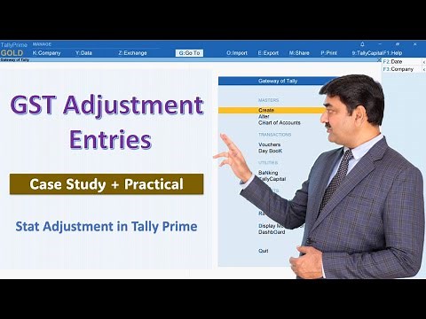 Stat Adjustment in Tally Prime | GST Adjustment Entries Explained with Case Study