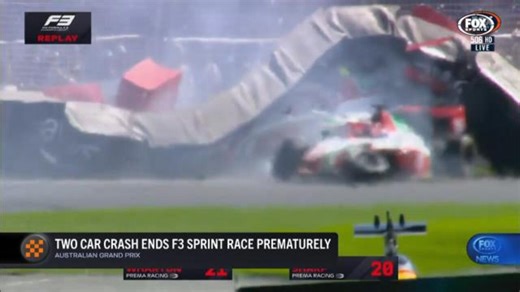 Aussie in shocking F3 crash in Melbourne