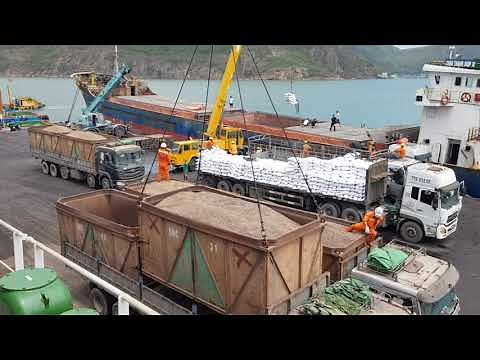 WOOD PELLETS LOADING IN OUR SHIP DAY 2