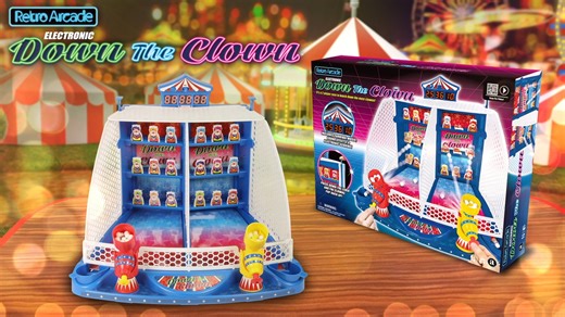 Ambassador Games on Instagram: "🎪 Down the Clown — bring the carnival showdown home! Two players, 60 seconds, and a race to knock down the most clowns. Load your circus cannon, aim, and fire — knock clowns for points, listen for the funny sound effects, and press the lever to pop ’em back up for another round of chaos. LED scoreboard, carnival music, and fast reload cups make every match feel like the real thing. ⚡🤹‍♂️ Perfect for playdates, family game night, or a quick competitive break. Age