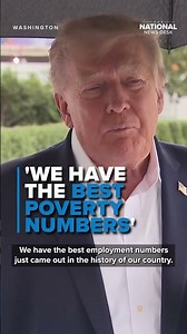 Trump's POVERTY comments go viral, touts U.S. employment numbers