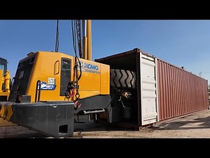 Loading a Timber Grapple Loader into a 40ft Container (Part 1)