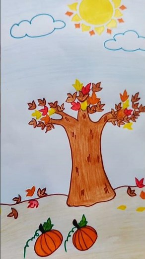 How to Draw & Color Four Seasons for kids| How to draw Winter , Summer ,Spring and Autumn