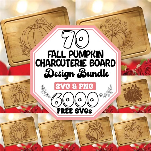 Fall Pumpkin Charcuterie Board SVG Bundle | Thanksgiving Kitchen Board (digital Download) - Etsy