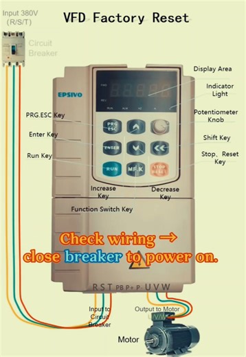 1.3K views · 81 reactions | How To Do VFD Factory Reset #fblifestyle #rashidkhandieselgenerator #ElectricalEngineering #electrical #VFDRepair | Rashid Khan | Facebook