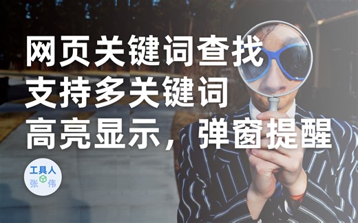 【高效技能】如何快速查找网页中的关键词？支持多关键词，高亮显示，弹窗提醒