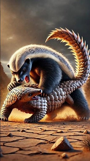 Epic Honey Badger vs Pangolin Battle: Intense Wildlife Showdown #Wildlife #AnimalFight #NatureBattle