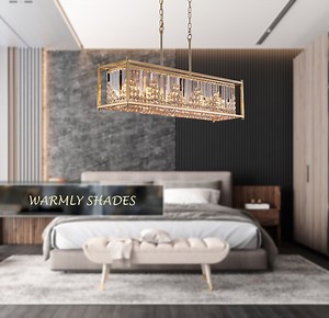 Chandelier Lighting Dining Room, Pendant Light for Kitchen Island, Rectangle Ceiling Light Fixture for Bedroom, Living Room, Office,entryway - Etsy