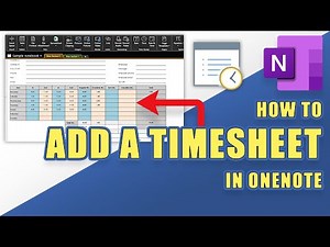 OneNote - How to Add a TIMESHEET (Using a Free Template)